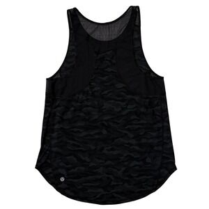Lululemon Black Camo Mesh Racerback Tank Top Women's Athletic Workout - S/M
